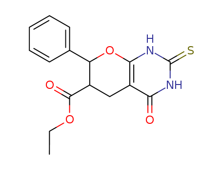 2H-Pyrano[2,3-d]pyrimidine-6-carboxylicacid, 1,3,4,5,6,7-hexahydro-4-oxo-7-phenyl-2-thioxo-, ethyl ester cas  69310-91-4