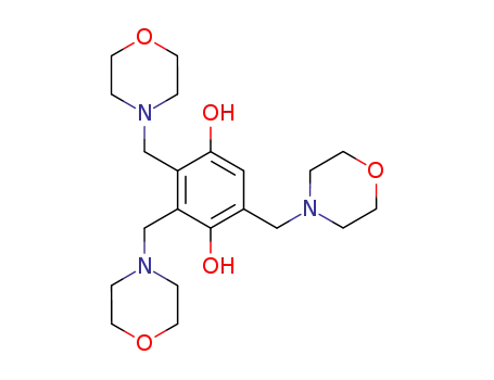 Molecular Structure of 6452-81-9 (2,3,5-tris(morpholin-4-ylmethyl)benzene-1,4-diol)