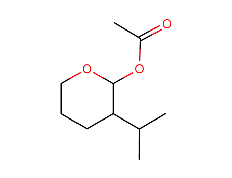 Molecular Structure of 645413-24-7 (2H-Pyran-2-ol, tetrahydro-3-(1-methylethyl)-, acetate)