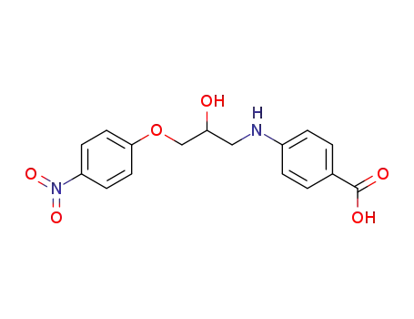 Molecular Structure of 64511-86-0 (4-{[2-hydroxy-3-(4-nitrophenoxy)propyl]amino}benzoic acid)