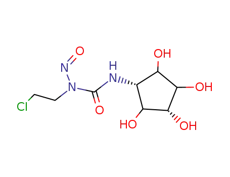Molecular Structure of 64218-24-2 (1-(2-Chloroethyl)-1-nitroso-3-(2β,3β,4β,5β-tetrahydroxycyclopentan-1α-yl)urea)