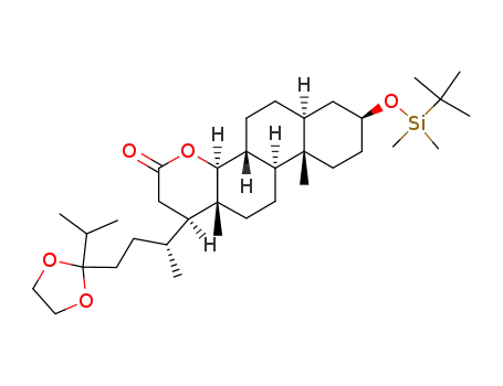 3β-t-butyldimethylsilyloxy-15-oxa-D-homo-cholestane-16,24-dione 24-ethylene ketal