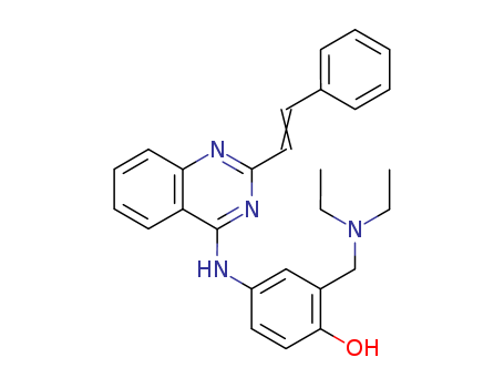 Phenol,2-[(diethylamino)methyl]-4-[[2-(2-phenylethenyl)-4-quinazolinyl]amino]- cas  69018-97-9