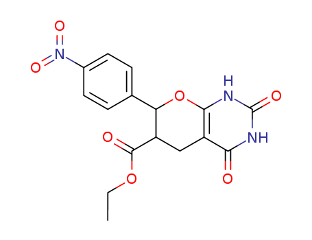 2H-Pyrano[2,3-d]pyrimidine-6-carboxylicacid, 1,3,4,5,6,7-hexahydro-7-(4-nitrophenyl)-2,4-dioxo-, ethyl ester cas  69310-75-4