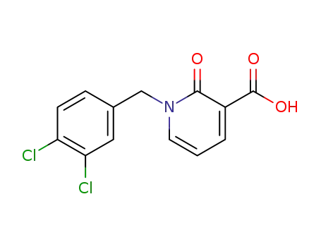 Molecular Structure of 64488-03-5 (1-(3,4-DICHLOROBENZYL)-2-OXO-1,2-DIHYDRO-3-PYRIDINECARBOXYLIC ACID)