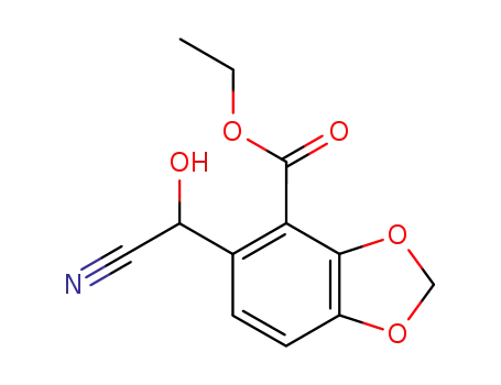 α-hydroxy<2-(ethoxycarbonyl)-3,4-(methylenedioxy)-phenyl>acetonitrile