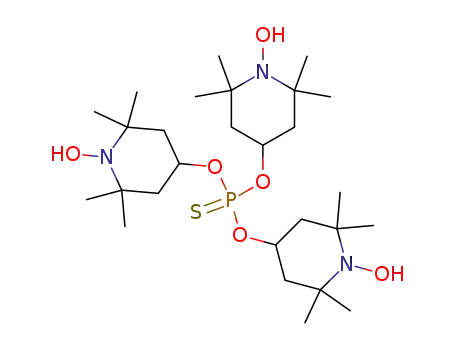 Molecular Structure of 64566-89-8 (O,O,O-tris(1-hydroxy-2,2,6,6-tetramethylpiperidin-4-yl) phosphorothioate)