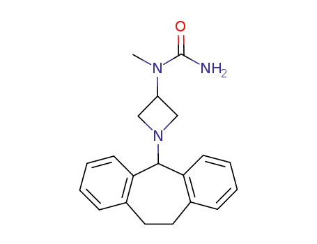 Molecular Structure of 69159-47-3 (1-(1-(10,11-Dihydro-5H-dibenzo(a,d)cyclohepten-5-yl)azetidin-3-yl)-1-m ethylurea)