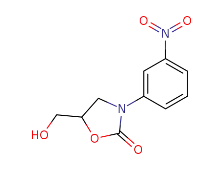 Molecular Structure of 64589-67-9 (5-(hydroxymethyl)-3-(3-nitrophenyl)-1,3-oxazolidin-2-one)