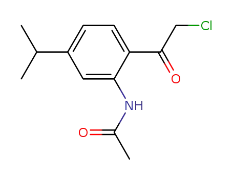 Acetamide,  N-[2-(chloroacetyl)-5-(1-methylethyl)phenyl]-  (9CI)