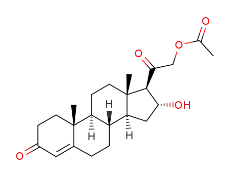 Molecular Structure of 64501-70-8 (16α-Hydroxydeoxycorticosterone 21-Acetate)