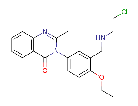Molecular Structure of 69561-23-5 (3-(3-{[(2-chloroethyl)amino]methyl}-4-ethoxyphenyl)-2-methylquinazolin-4(3H)-one)