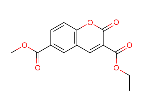 Molecular Structure of 6469-00-7 (2-Oxo-α-chromene-3,6-dicarboxylic acid 3-ethyl 6-methyl ester)