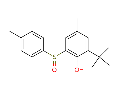 Molecular Structure of 64791-00-0 (2-tert-butyl-4-methyl-6-[(4-methylphenyl)sulfinyl]phenol)