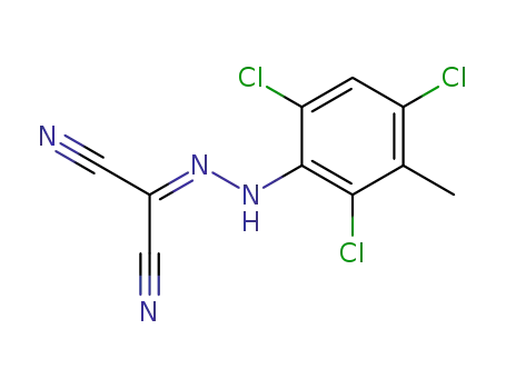 Propanedinitrile, ((2,4,6-trichloro-3-methylphenyl)hydrazono)-