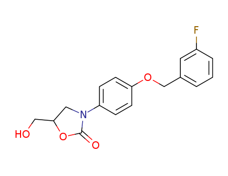 3-(4-((3-FLUOROPHENYL)METHOXY)PHENYL)-5-(HYDROXYMETHYL)-2-OXAZOLIDINONE