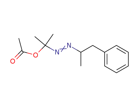 Molecular Structure of 6943-56-2 (2-(1-phenylpropan-2-yldiazenyl)propan-2-yl acetate)