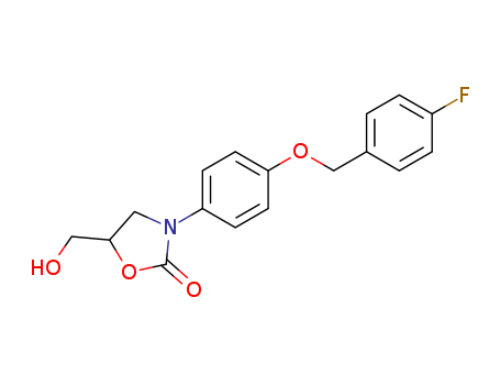 3-(4-((4-FLUOROPHENYL)METHOXY)PHENYL)-5-(HYDROXYMETHYL)-2-OXAZOLIDINONE