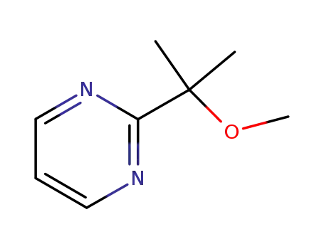 Molecular Structure of 64958-55-0 (Pyrimidine, 2-(1-methoxy-1-methylethyl)- (9CI))