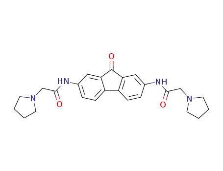 Molecular Structure of 64953-57-7 (N,N'-(9-Oxo-9H-fluorene-2,7-diyl)bis[1-pyrrolidineacetamide])