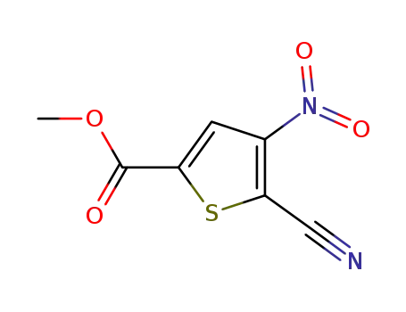 2-Thiophenecarboxylic acid, 5-cyano-4-nitro-, methyl ester