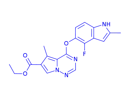 methyl 4-(4-fluoro-2-methyl-1H-indol-5-yloxy)-5-methylpyrrolo[1,2-f][1,2,4]triazine-6-carboxylate