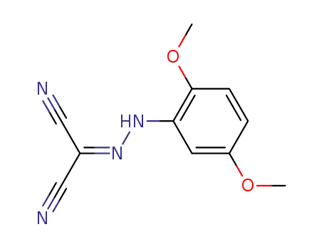Molecular Structure of 64691-90-3 ([(2,5-dimethoxyphenyl)hydrazono]propanedinitrile)