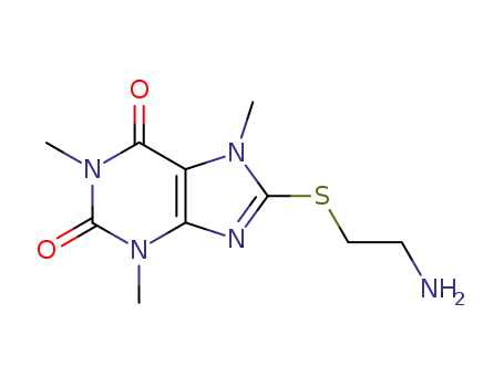 Molecular Structure of 6493-24-9 (8-[(2-aminoethyl)sulfanyl]-1,3,7-trimethyl-3,7-dihydro-1H-purine-2,6-dione)