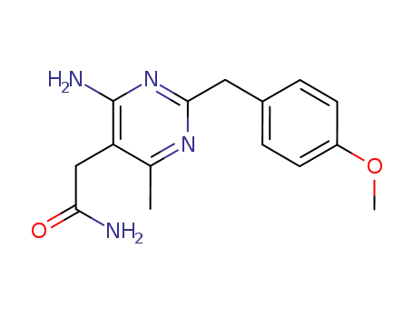 Molecular Structure of 64678-09-7 (2-[4-amino-2-(4-methoxybenzyl)-6-methylpyrimidin-5-yl]acetamide)