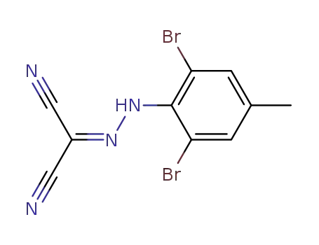 Molecular Structure of 64691-97-0 ([(2,6-dibromo-4-methylphenyl)hydrazono]propanedinitrile)