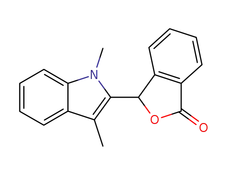 Molecular Structure of 6951-67-3 (3-(1,3-dimethyl-1H-indol-2-yl)-2-benzofuran-1(3H)-one)