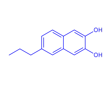 Molecular Structure of 649569-22-2 (2,3-Naphthalenediol, 6-propyl- (5CI))