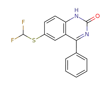 Molecular Structure of 64820-49-1 (6-[(difluoromethyl)sulfanyl]-4-phenylquinazolin-2(1H)-one)