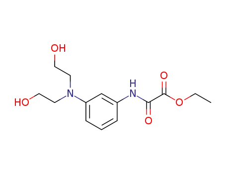 Molecular Structure of 6951-46-8 (ethyl ({3-[bis(2-hydroxyethyl)amino]phenyl}amino)(oxo)acetate)