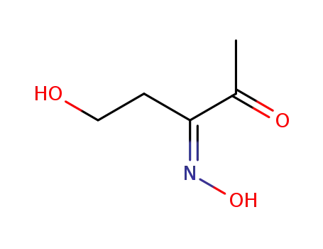 Molecular Structure of 69435-39-8 (2,3-Pentanedione, 5-hydroxy-, 3-oxime (9CI))