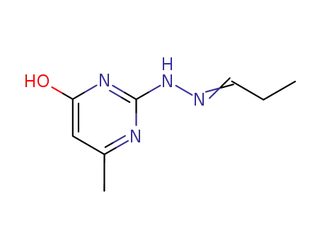 Molecular Structure of 64792-09-2 (6-methyl-2-[(2E)-2-propylidenehydrazinyl]pyrimidin-4(1H)-one)