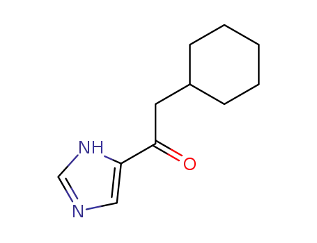 Molecular Structure of 69393-23-3 (2-Cyclohexyl-1-(1H-imidazol-4-yl)ethanone)