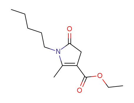 Molecular Structure of 6946-63-0 (ethyl 2-methyl-5-oxo-1-pentyl-4,5-dihydro-1H-pyrrole-3-carboxylate)