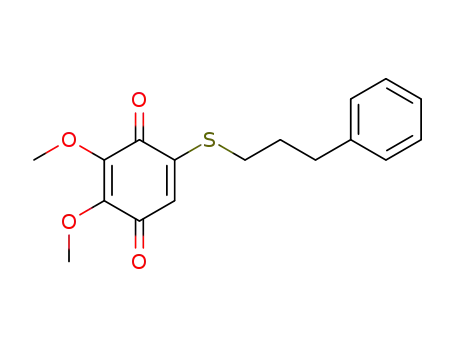 Molecular Structure of 64704-09-2 (2,3-dimethoxy-5-[(3-phenylpropyl)sulfanyl]cyclohexa-2,5-diene-1,4-dione)