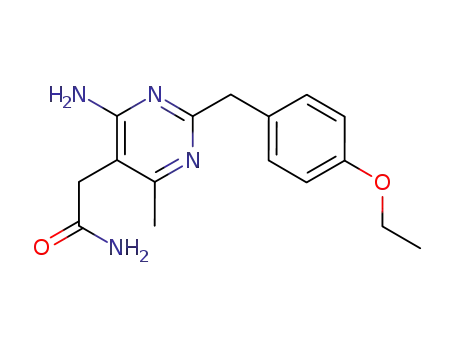 Molecular Structure of 64678-10-0 (2-[4-amino-2-(4-ethoxybenzyl)-6-methylpyrimidin-5-yl]acetamide)