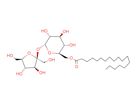 Molecular Structure of 13039-42-4 (β-D-fructofuranosyl 6-O-stearyl-α-D-glucopyranoside)
