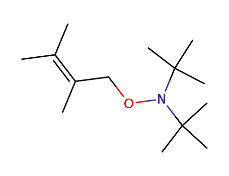 Molecular Structure of 64927-32-8 (N-[(2,3-Dimethyl-2-butenyl)oxy]-N-tert-butyl-2-methyl-2-propanamine)