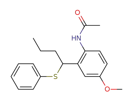 Molecular Structure of 64872-86-2 (N-{4-methoxy-2-[1-(phenylsulfanyl)butyl]phenyl}acetamide)