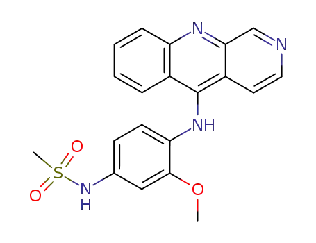 Molecular Structure of 64895-36-9 (N-[4-(benzo[b][1,7]naphthyridin-5-ylamino)-3-methoxyphenyl]methanesulfonamide)