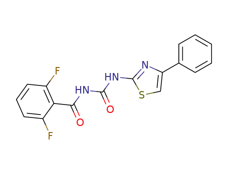 Molecular Structure of 64862-14-2 (2,6-difluoro-N-[(4-phenyl-1,3-thiazol-2-yl)carbamoyl]benzamide)