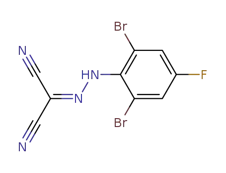 Molecular Structure of 64691-96-9 ([(2,6-dibromo-4-fluorophenyl)hydrazono]propanedinitrile)