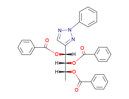 1,2,3-Butanetriol,1-(2-phenyl-2H-1,2,3-triazol-4-yl)-, tribenzoate (ester), L-arabino- (8CI) cas  6947-61-1