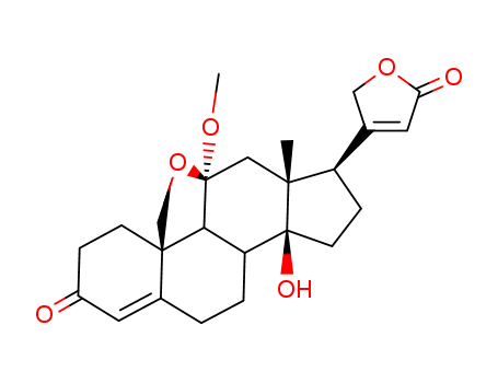 Carda-4,20(22)-dienolide,11,19-epoxy-14-hydroxy-11-methoxy-3-oxo-, (11b)- (9CI) cas  6957-74-0