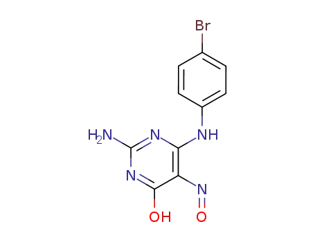 Molecular Structure of 6939-50-0 (2-amino-6-[(4-bromophenyl)amino]-5-nitrosopyrimidin-4(1H)-one)