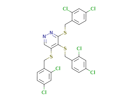 Pyridazine,3,4,5-tris[[(2,4-dichlorophenyl)methyl]thio]- cas  6957-34-2